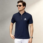 Men's Clothing Tops & Tees Polo Shirts Fashion Leisure Males Polo Shirts Lapel Short Sleeve Loose Office Walking Daily Wear Tops