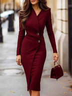 Elegant Long Sleeve Blazer Dress