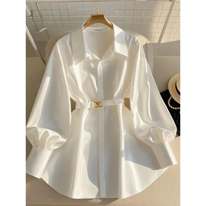 Elegant French Designer White Blouse