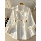 Elegant French Designer White Blouse